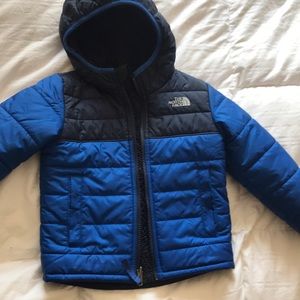 North face reversible coat.